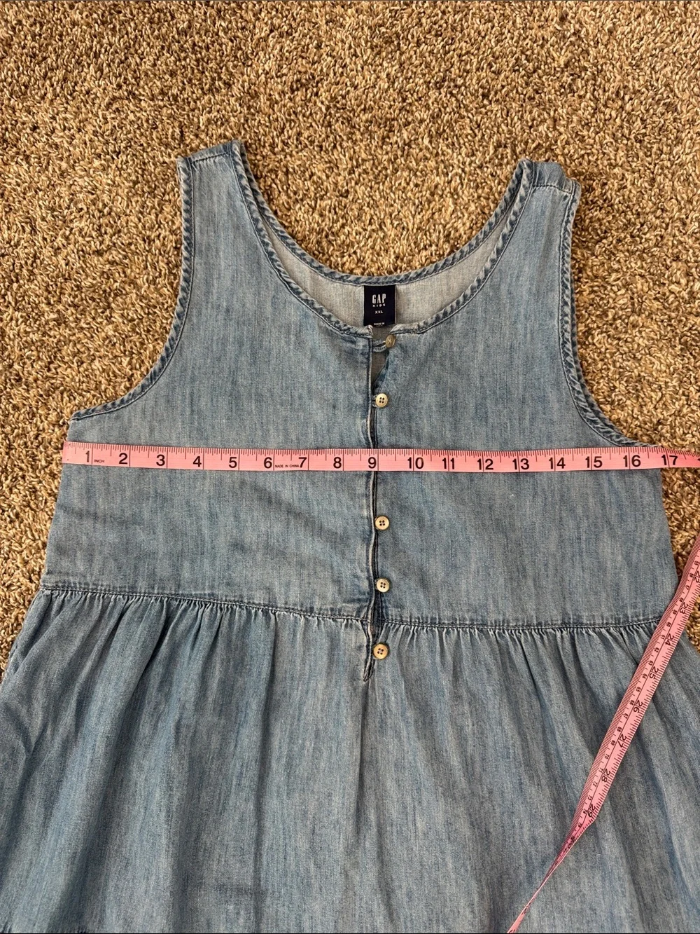 GAP Denim Tiered Dress, XXL